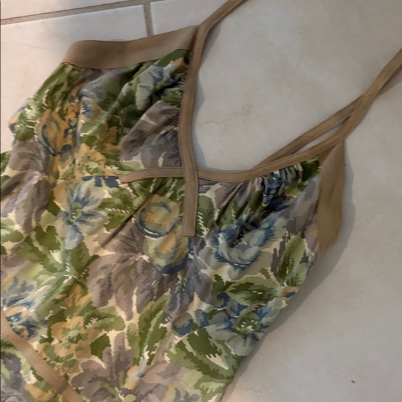 DKNY sz 2 silk floral green dress 1178 - Picture 2 of 5